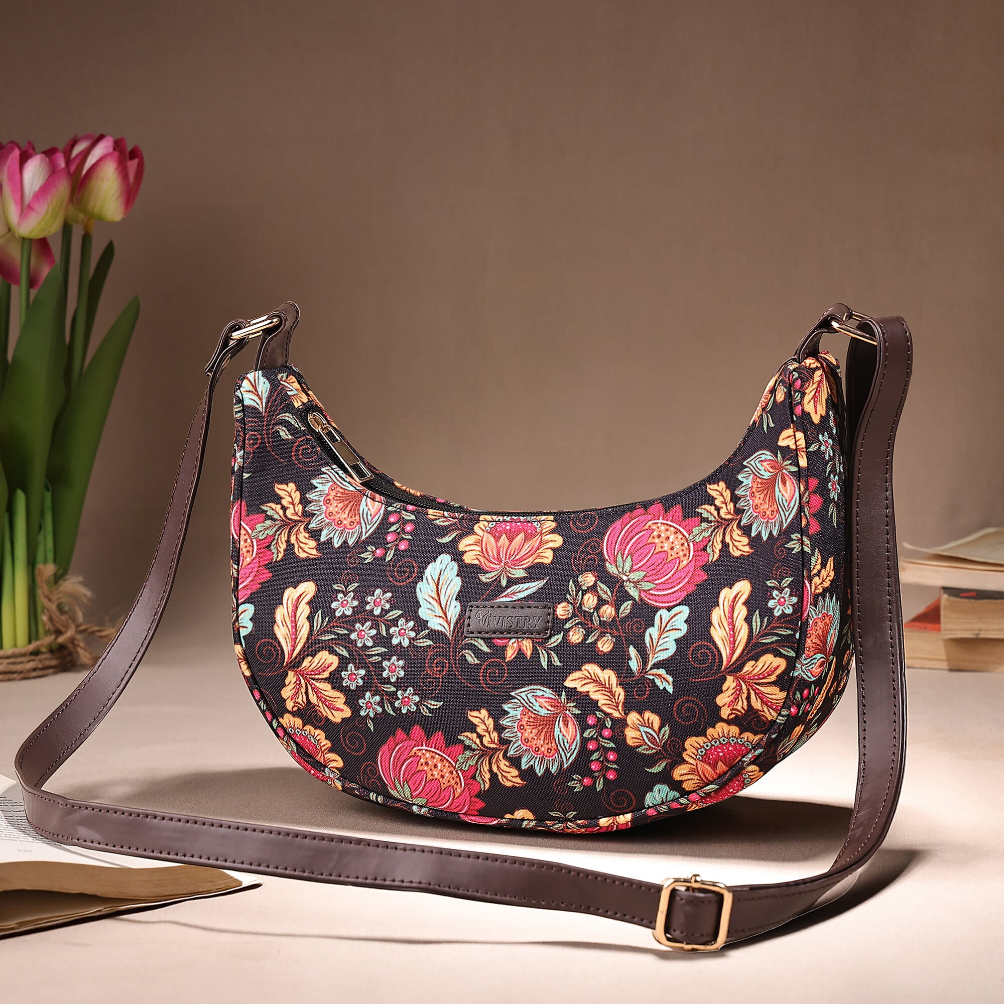 Noir Botanica Luna Sling Bag - Vivistry