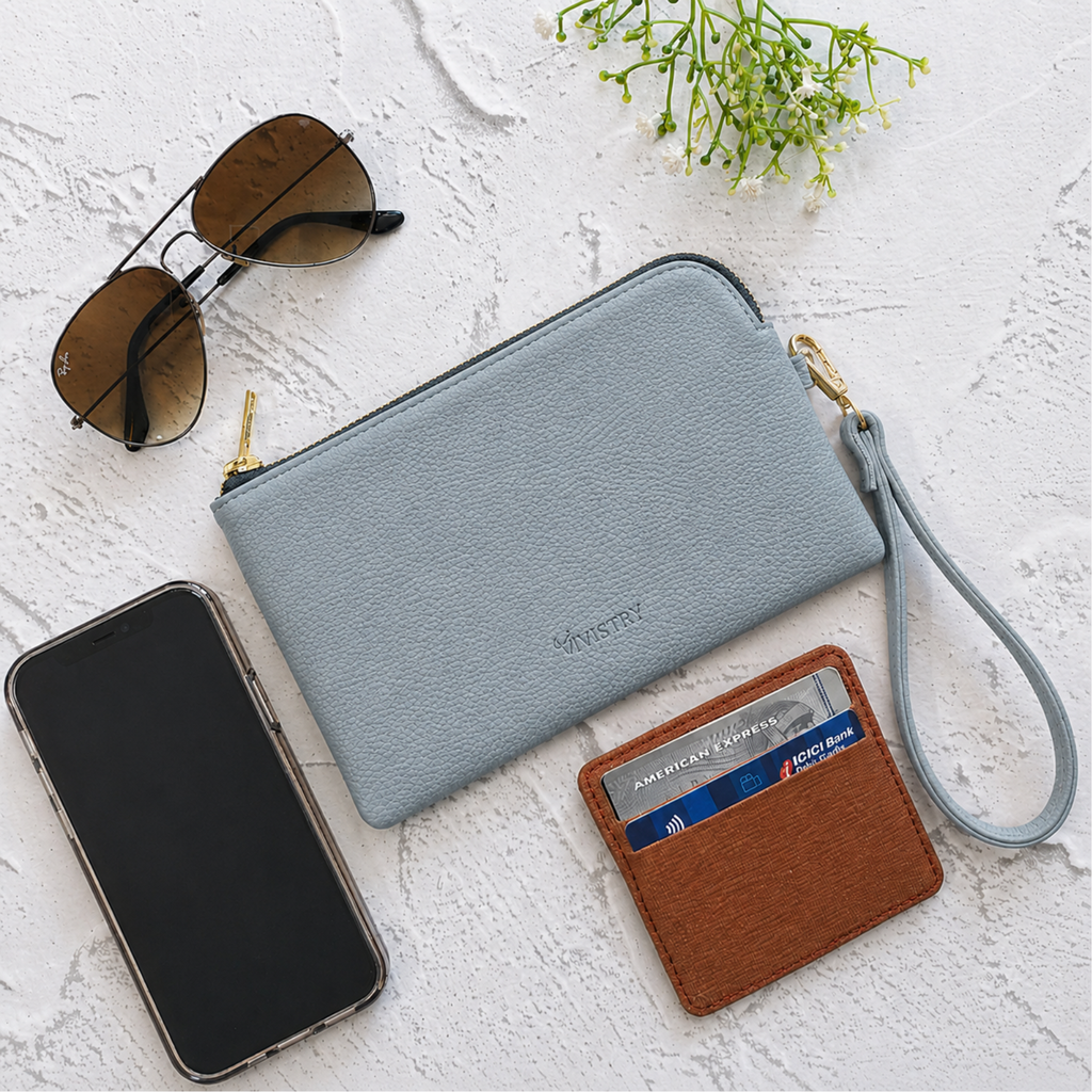 Rover Phone Wallet with Wrist Loop – Sky Blue