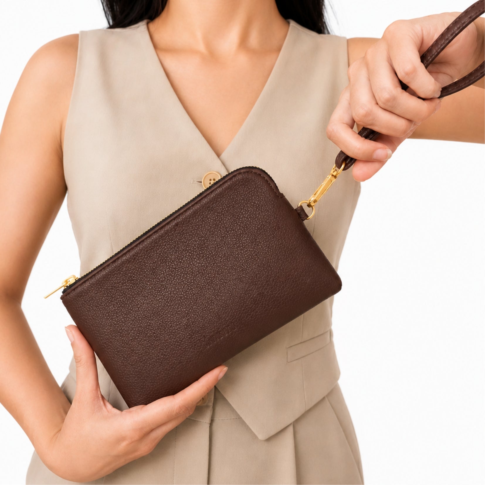 Rover Phone Wallet with Wrist Loop – Cocoa Brown