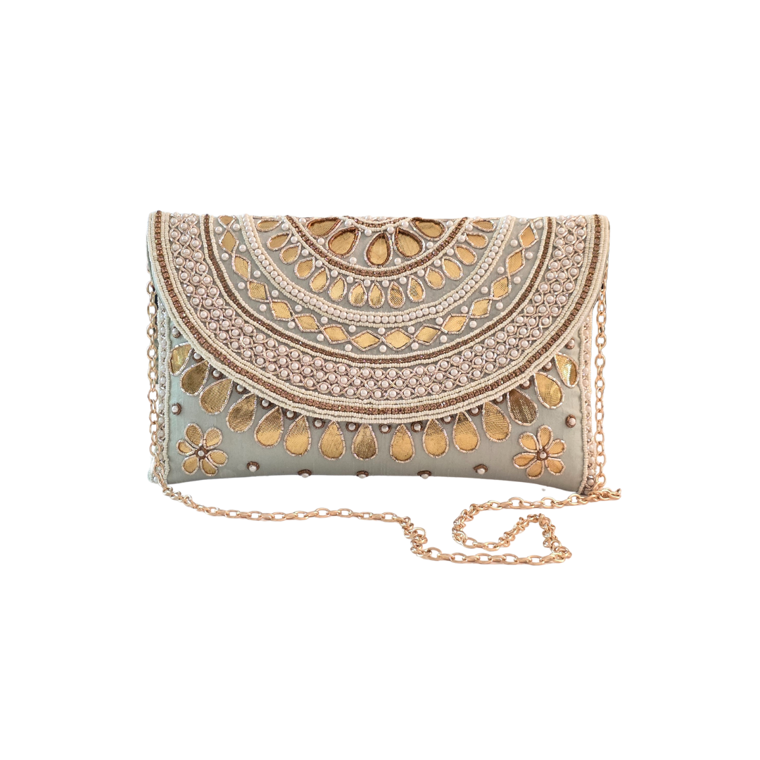 Meher Clutch Bag - Mint Green