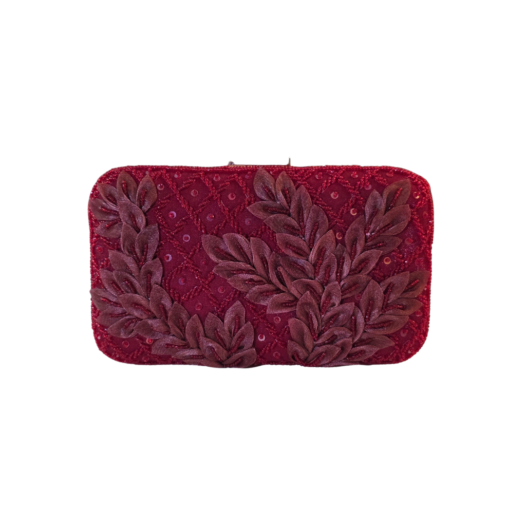 Aira Clutch Bag - Crimson Bloom