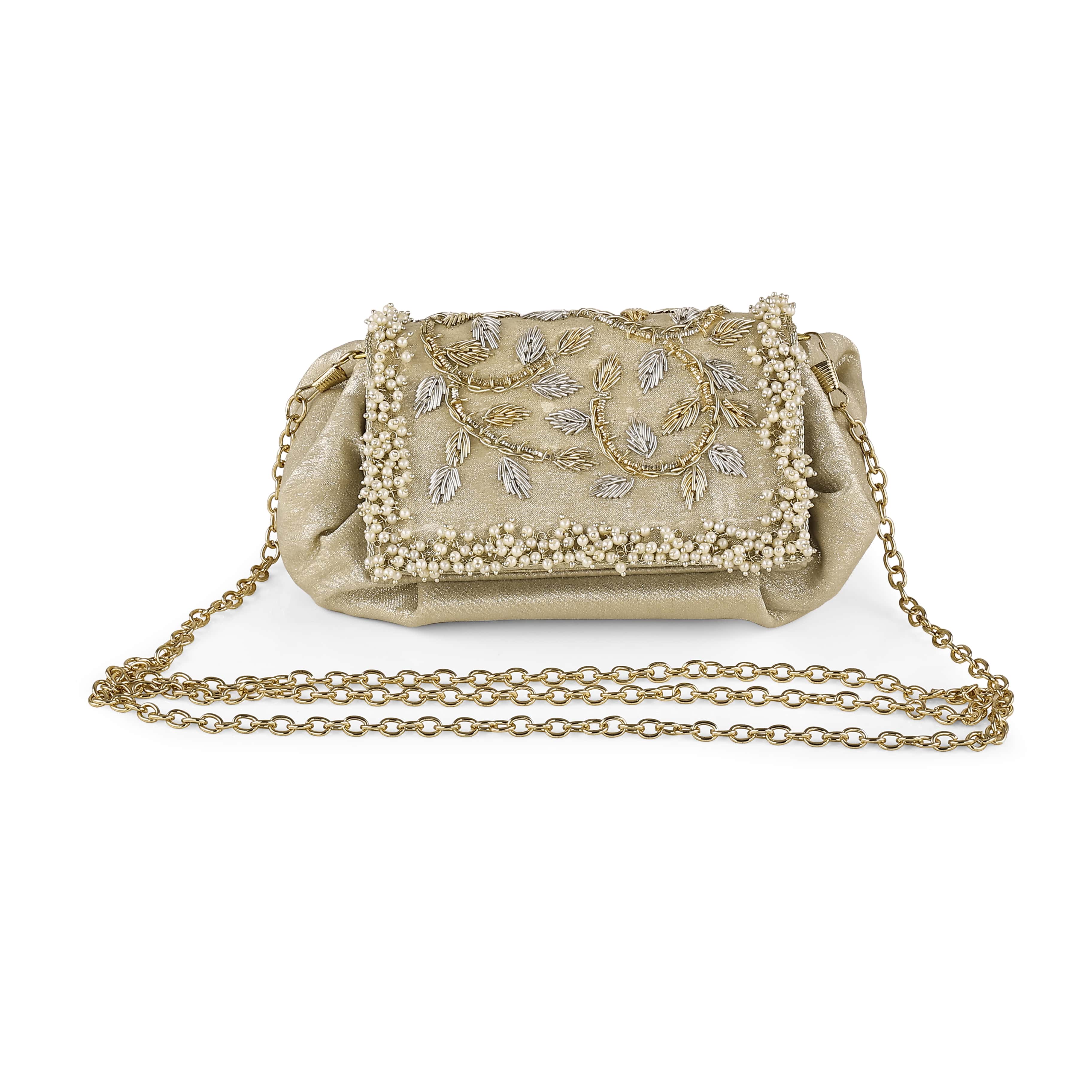 Anya Plush Clutch - Golden Glow