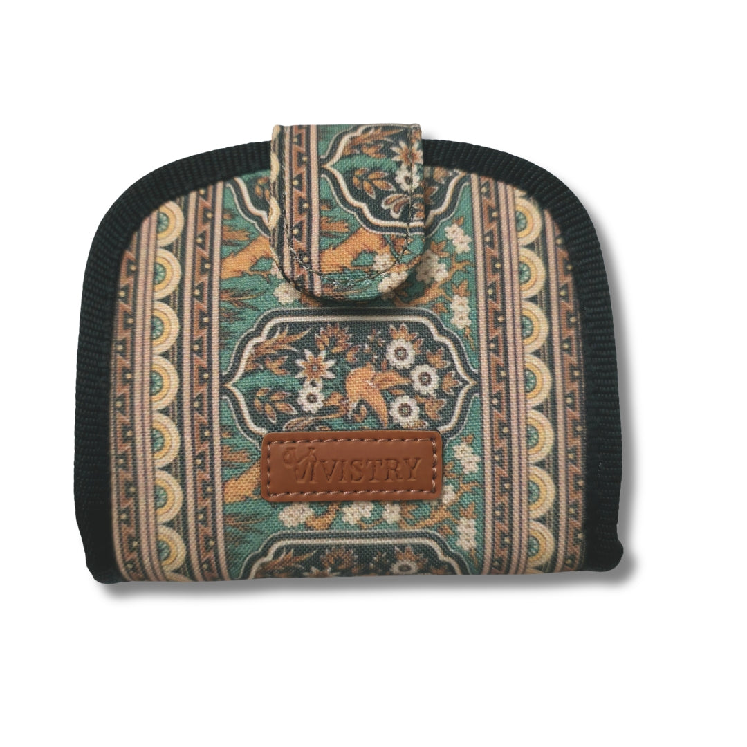Women Handmade Canvas Compact Foldable Wallet - Emerelle Grove