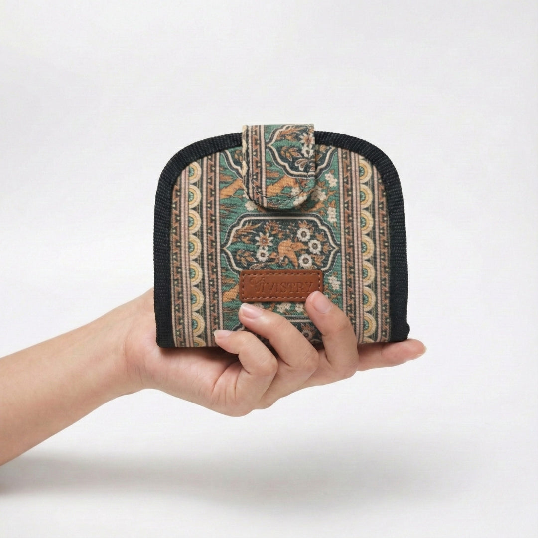 Women Handmade Canvas Compact Foldable Wallet - Emerelle Grove