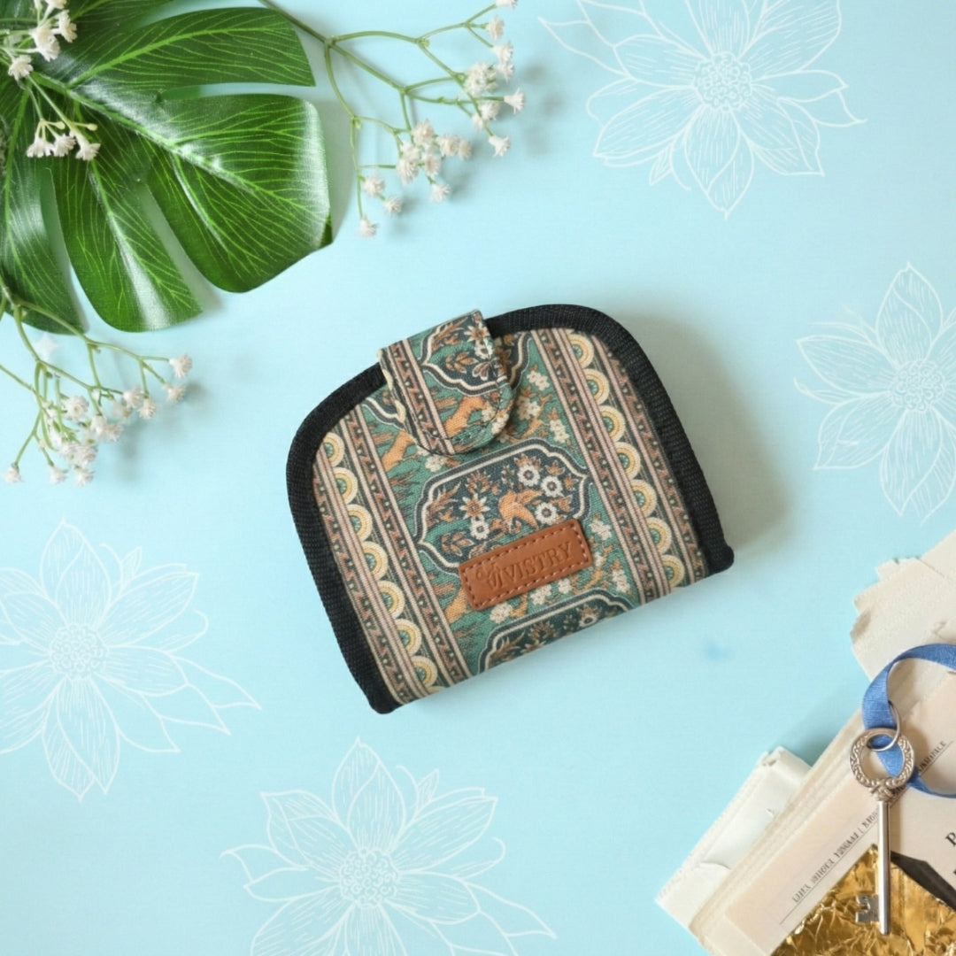 Women Handmade Canvas Compact Foldable Wallet - Emerelle Grove