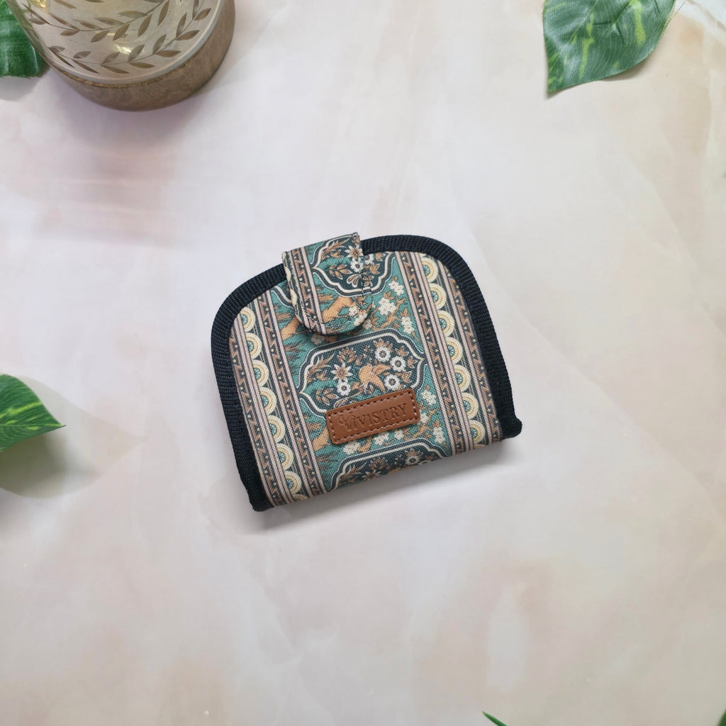 Women Handmade Canvas Compact Foldable Wallet - Emerelle Grove