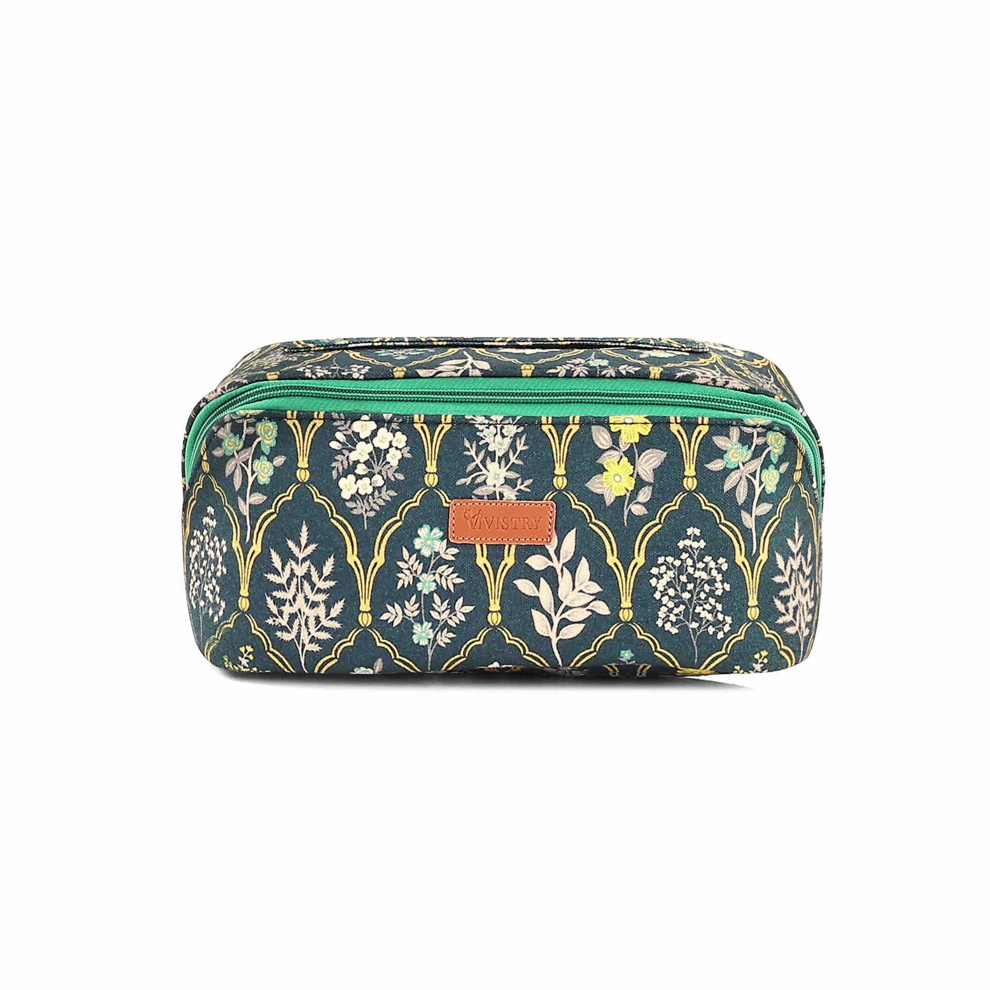 Blue Trellis Carryall Vanity Case - Vivistry