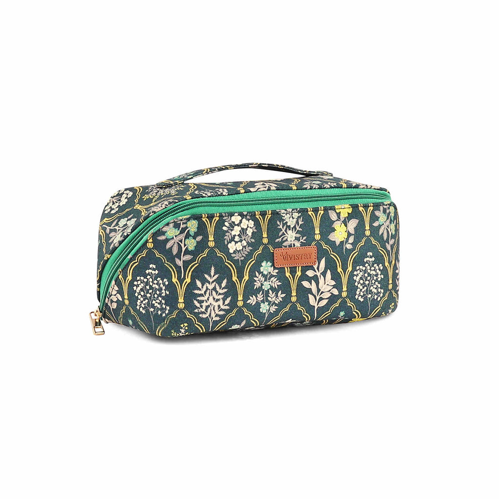 Blue Trellis Carryall Vanity Case - Vivistry