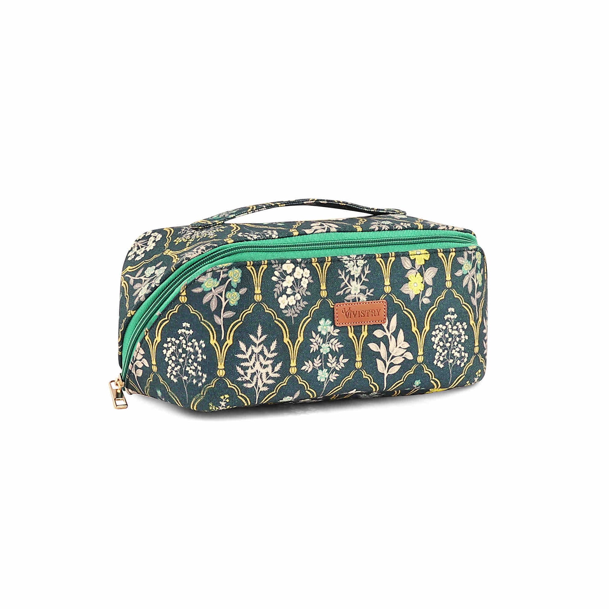 Blue Trellis Carryall Vanity Case - Vivistry