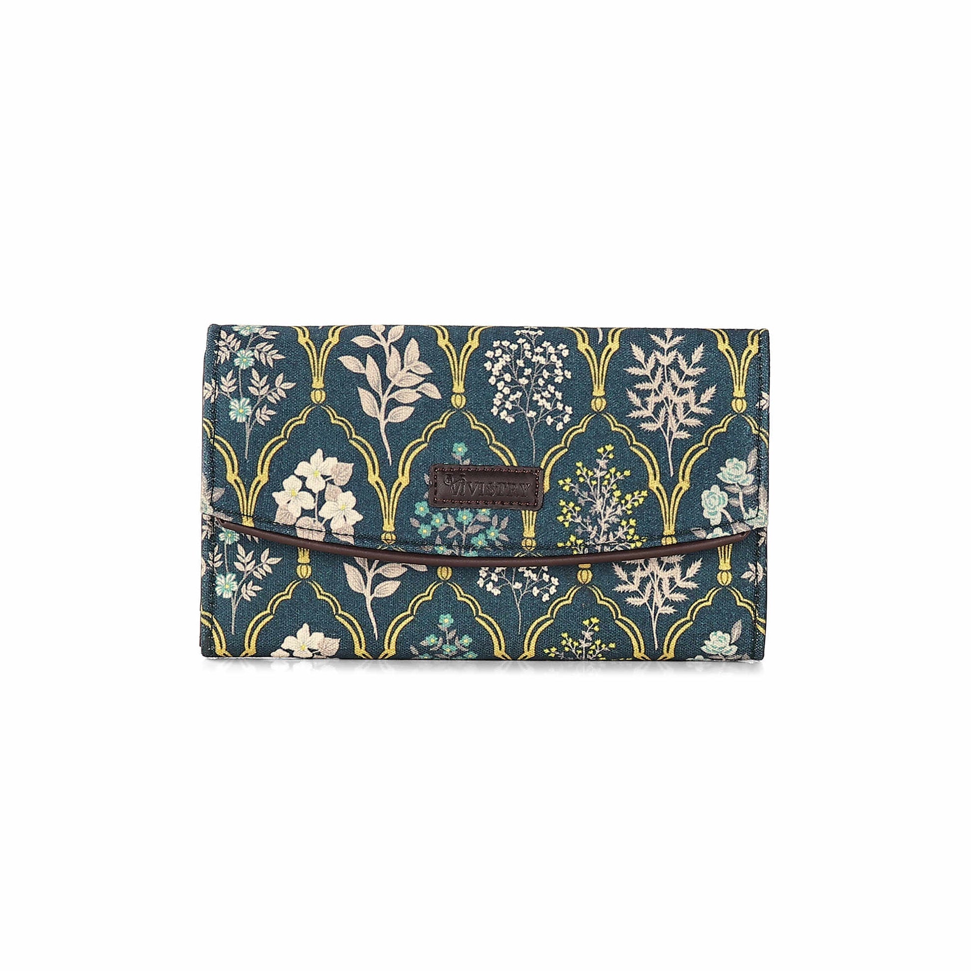 Blue Trellis Women’s Printed Flap Wallet - Vivistry