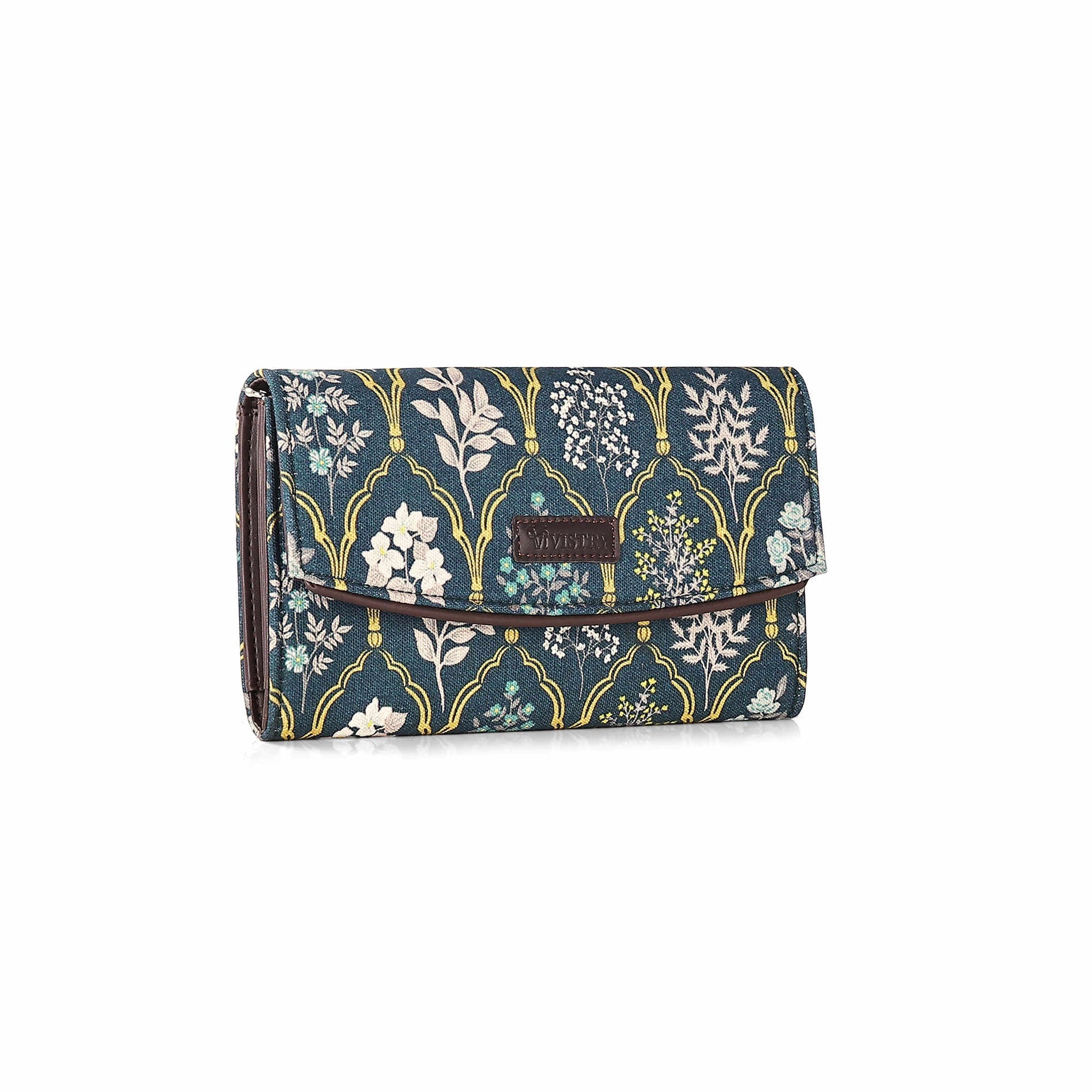 Blue Trellis Women’s Printed Flap Wallet - Vivistry