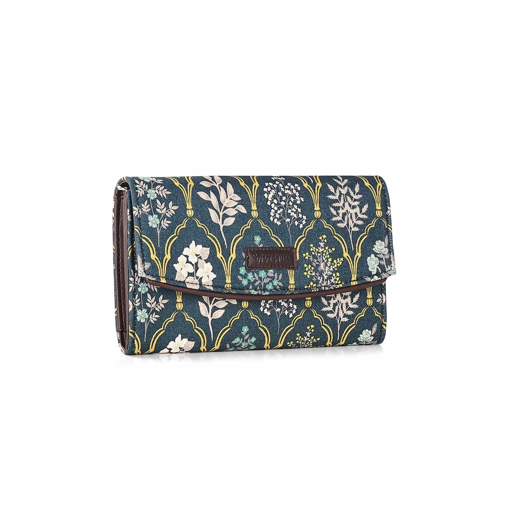 Blue Trellis Women’s Printed Flap Wallet - Vivistry