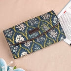 Blue Trellis Women’s Printed Flap Wallet - Vivistry