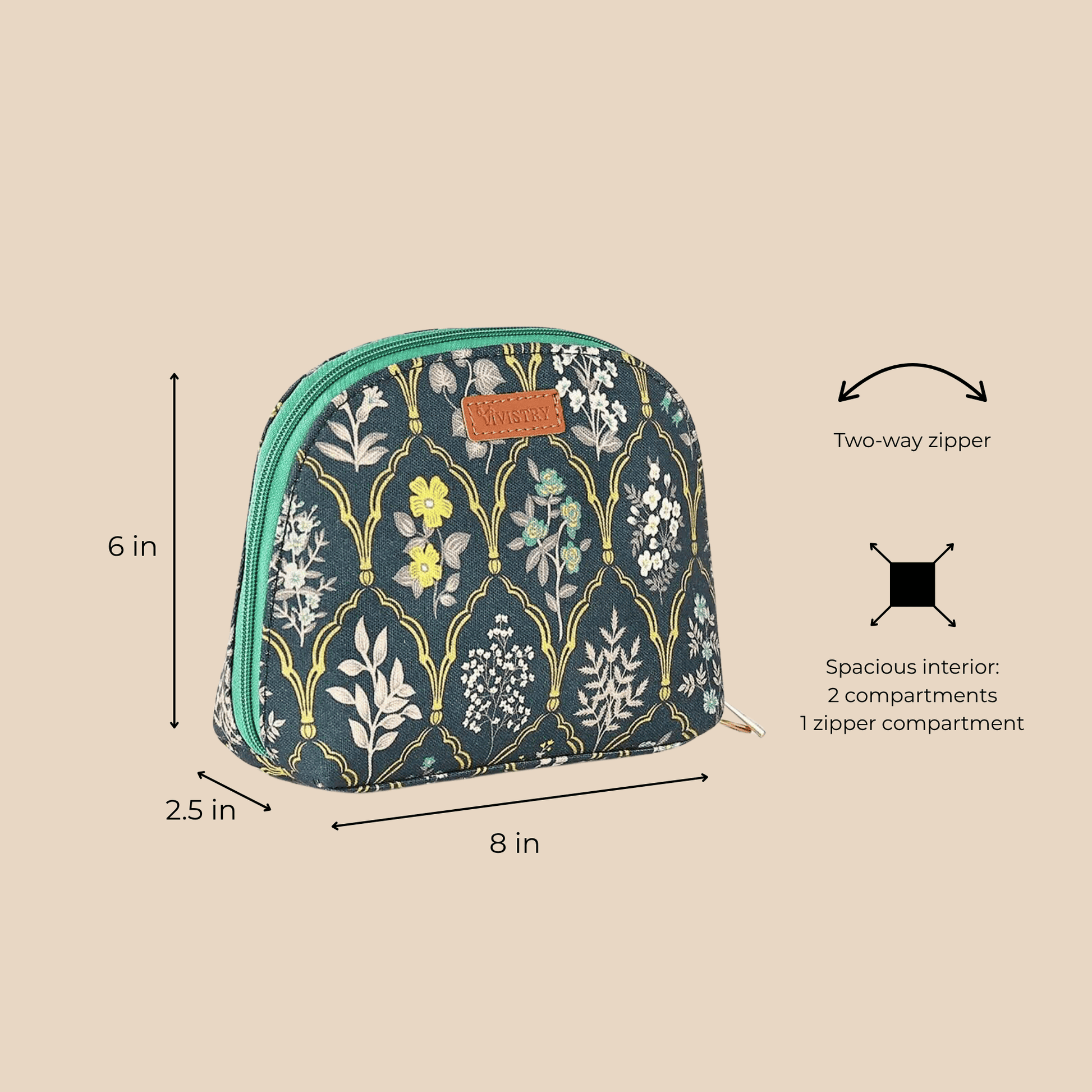 Blue Trellis Nimble Cosmetics Pouch - Vivistry