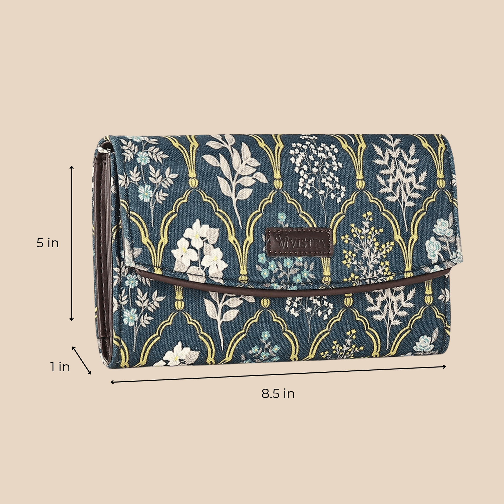 Blue Trellis Women’s Printed Flap Wallet - Vivistry