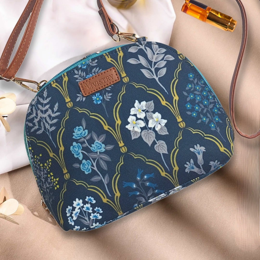 Blue Trellis Convertible Pouch Sling Bag