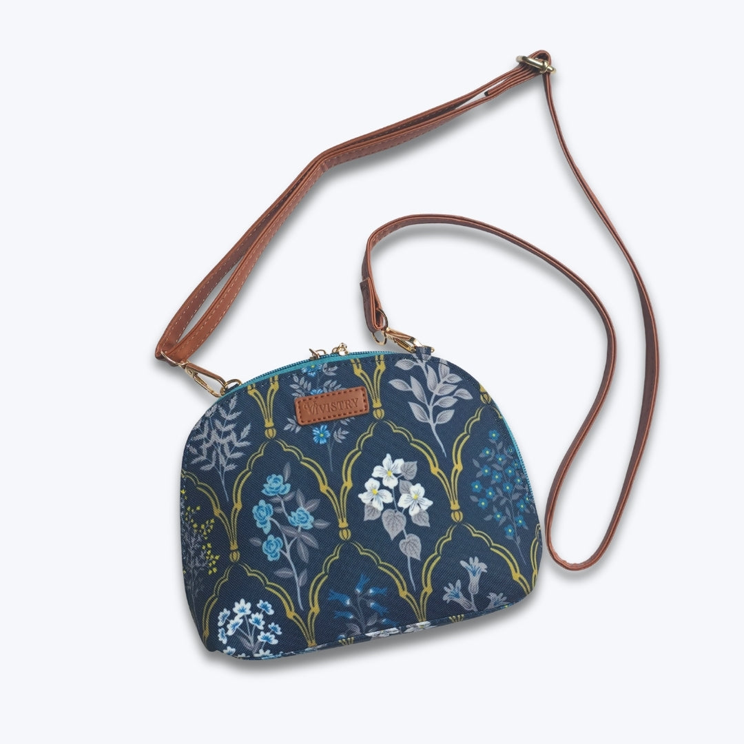 Blue Trellis Convertible Pouch Sling Bag