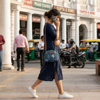 Blue Trellis Convertible Pouch Sling Bag