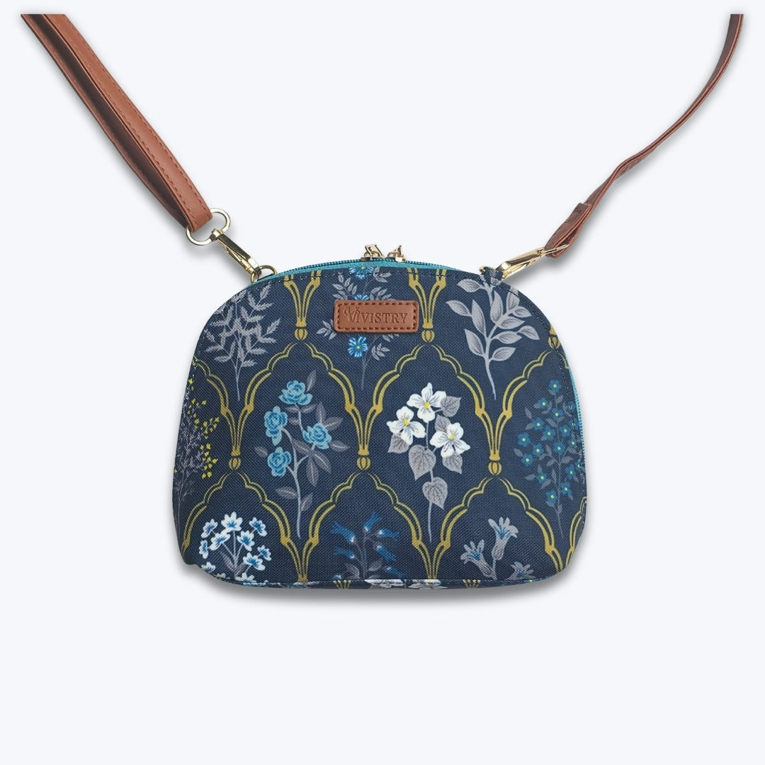 Blue Trellis Convertible Pouch Sling Bag