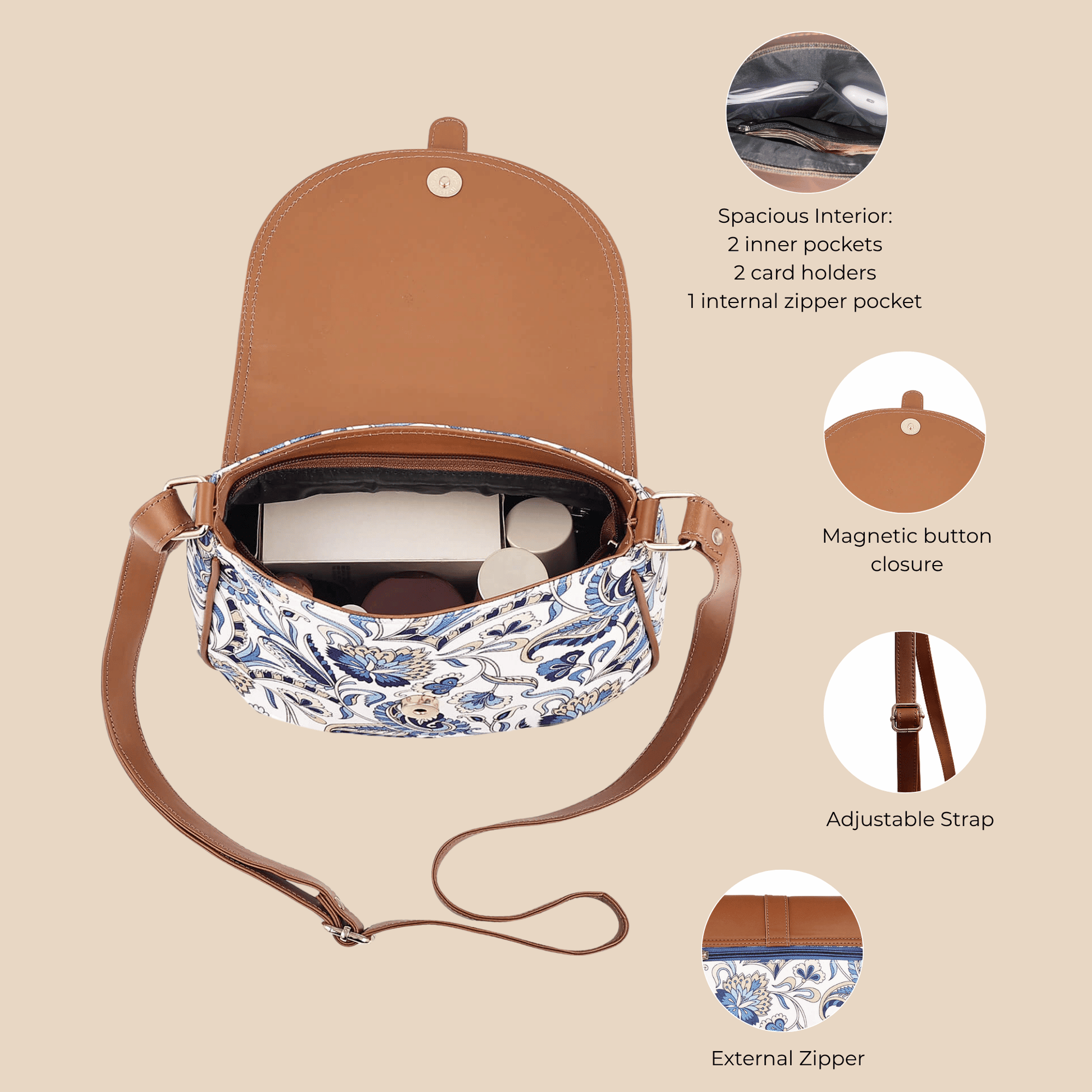 Blue Vista Saddle Sling Bag - Vivistry