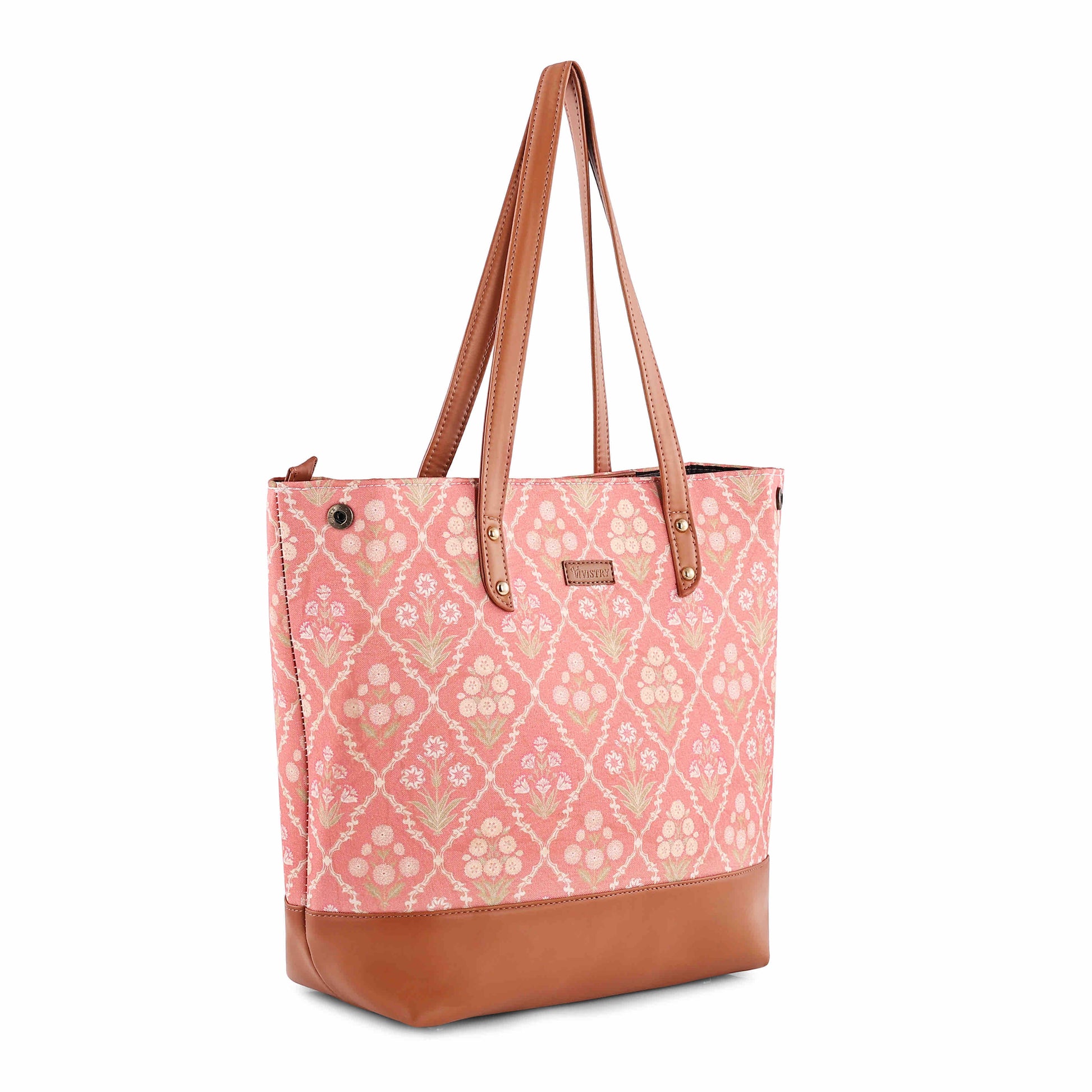 Blush Trellis Classic City Tote - Vivistry