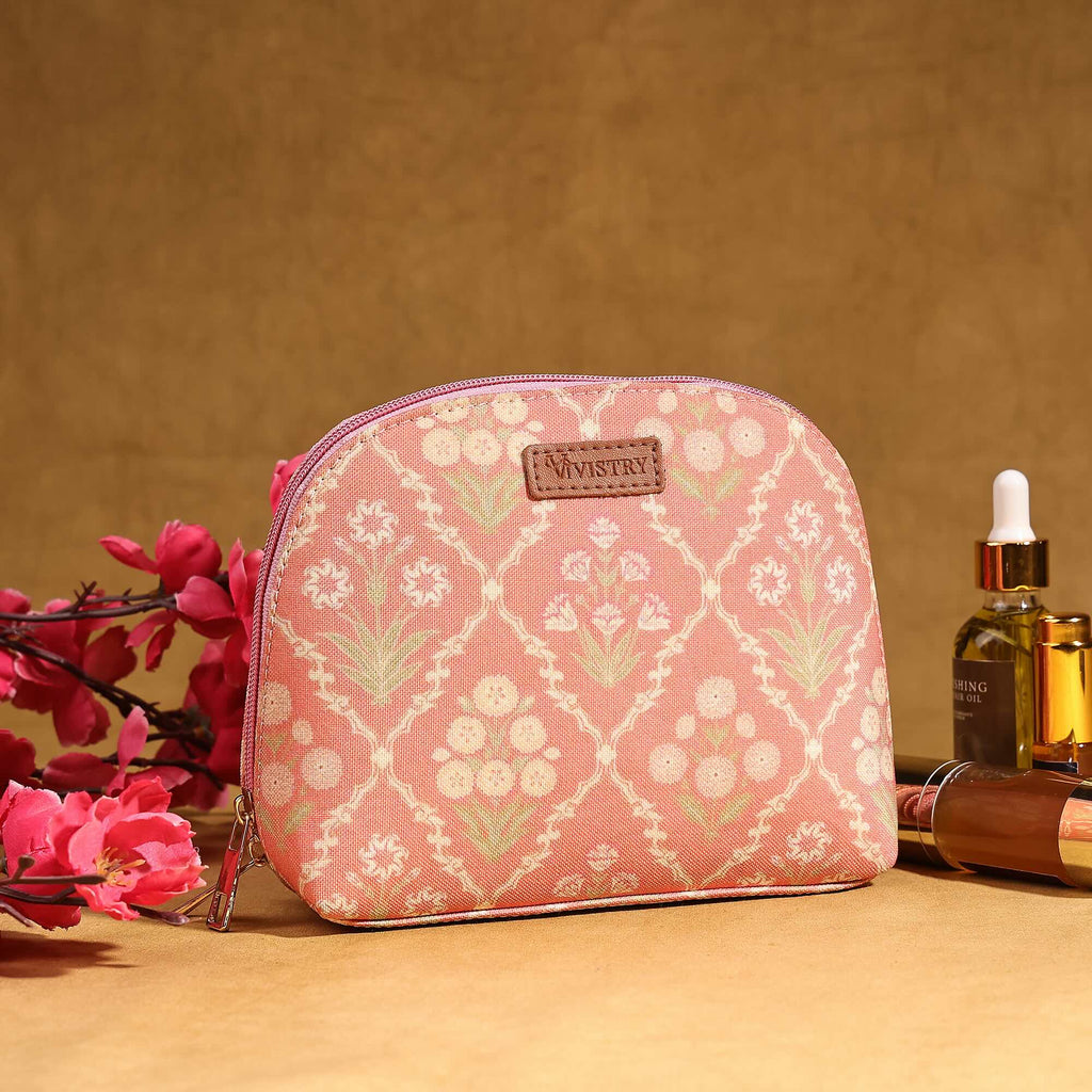 Blush Trellis Nimble Cosmetics Pouch - Vivistry
