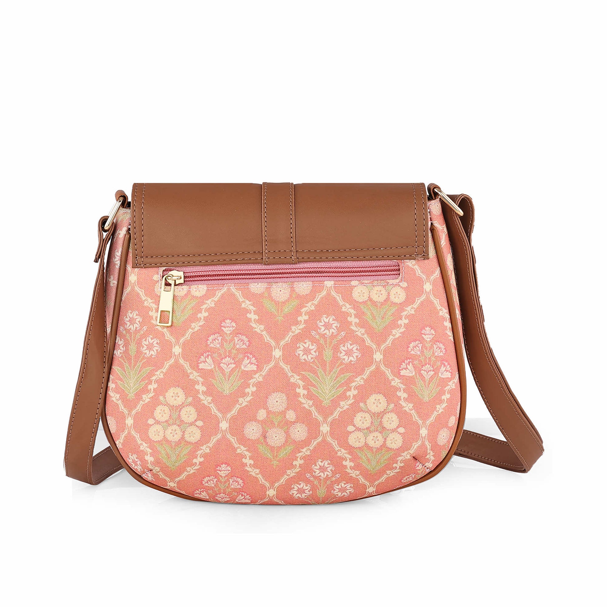 Blush Trellis Saddle Sling Bag - Vivistry