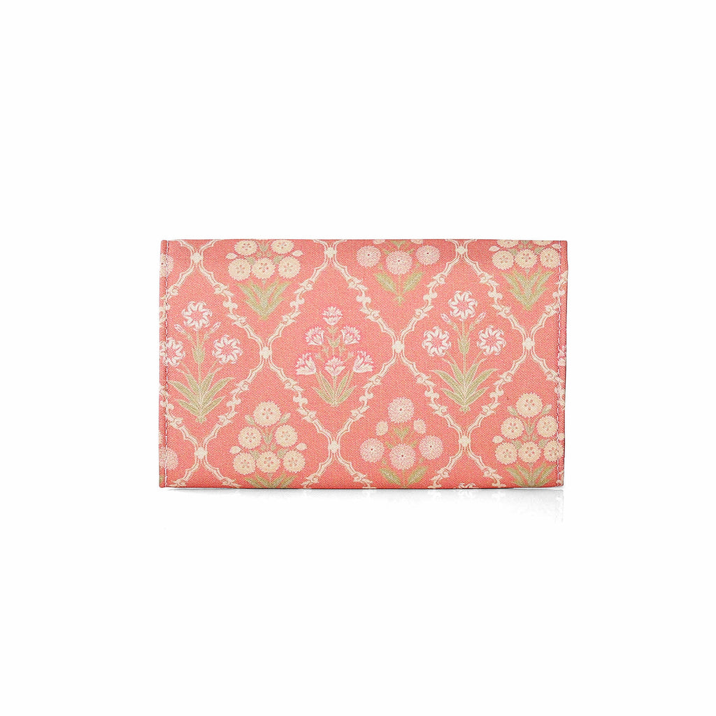 Blush Trellis Women’s Printed Flap Wallet - Vivistry