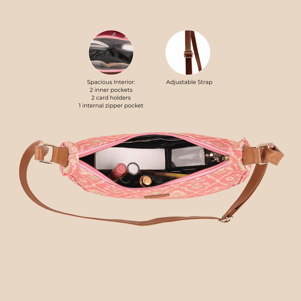Blush Trellis Luna Sling Bag - Vivistry