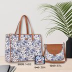 Combo: Blue Vista Signature Work Tote + Saddle Sling + Bitsy Pouch