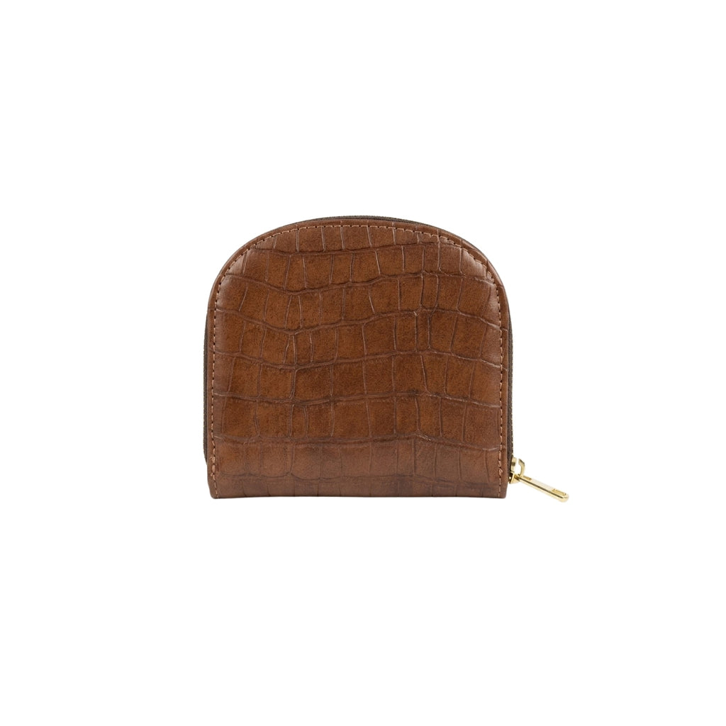 Compact Croco Zip Around Wallet – Dune