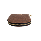 Compact Croco Zip Around Wallet – Dune