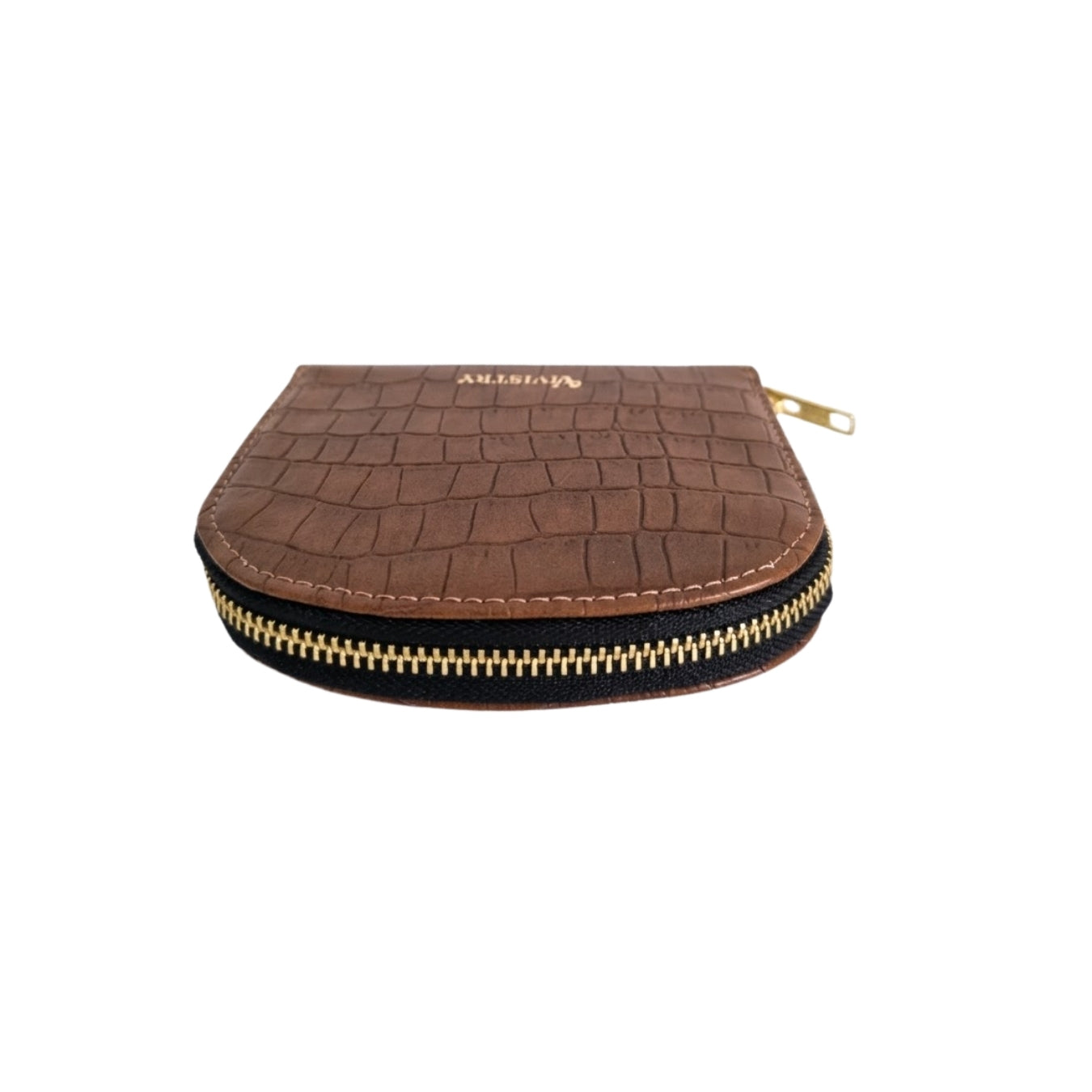 Compact Croco Zip Around Wallet – Dune