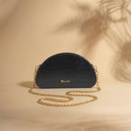 D-Shaped Sling Bag - Raven