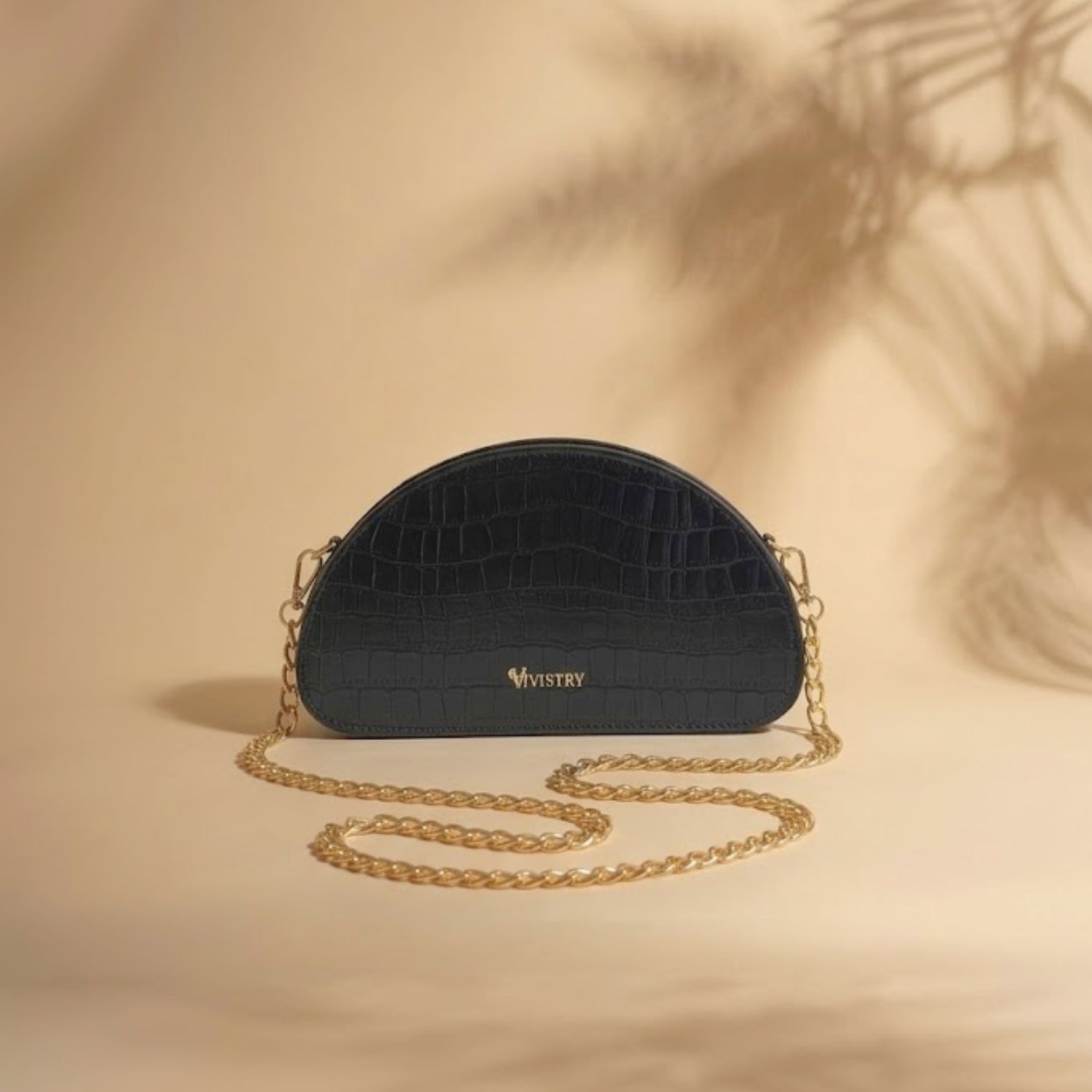 D-Shaped Sling Bag - Raven
