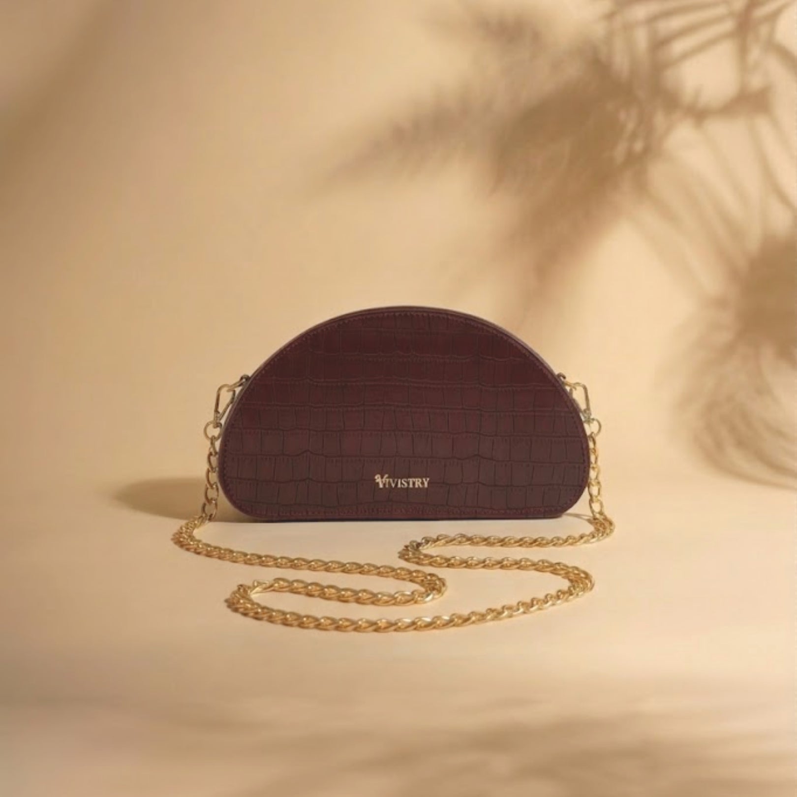 D-Shaped Sling Bag - Merlot