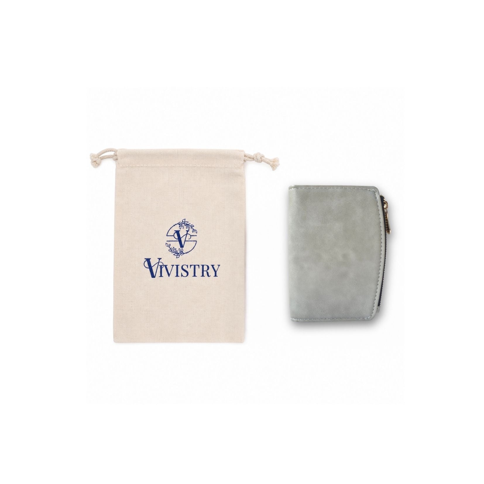 Compact Bi-Fold Wallet – Ash Grey