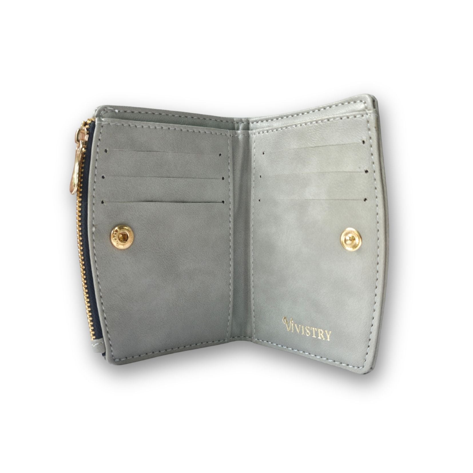 Compact Bi-Fold Wallet – Ash Grey