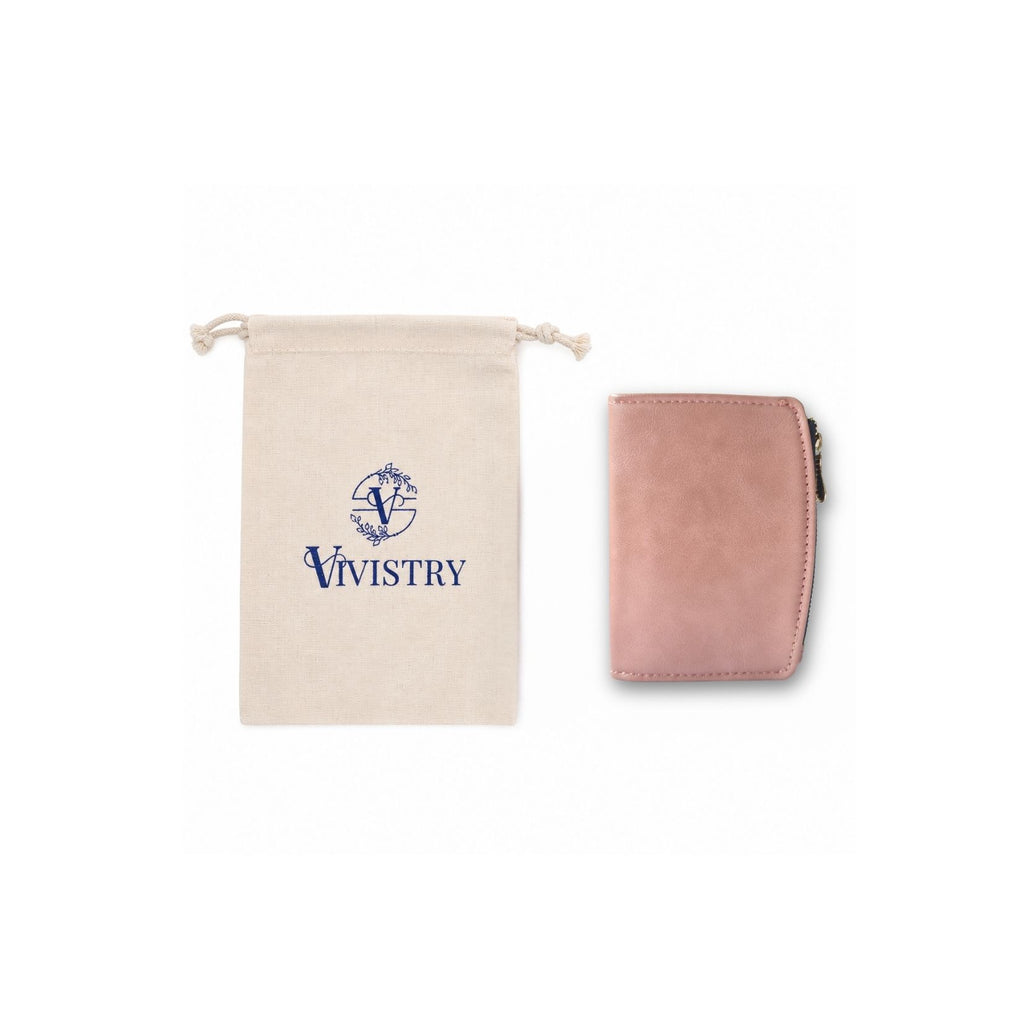 Compact Bi-Fold Wallet – Blush