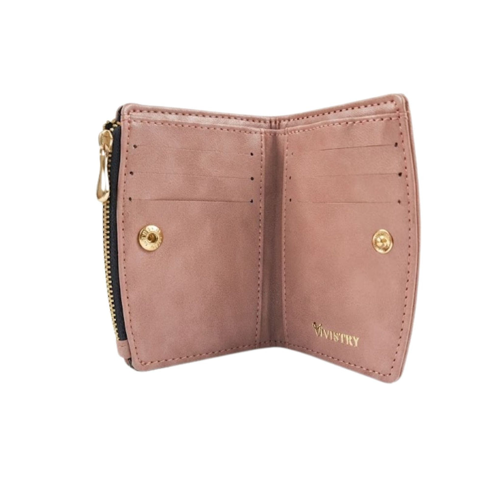 Compact Bi-Fold Wallet – Blush