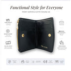 Compact Bi-Fold Wallet – Classic Black