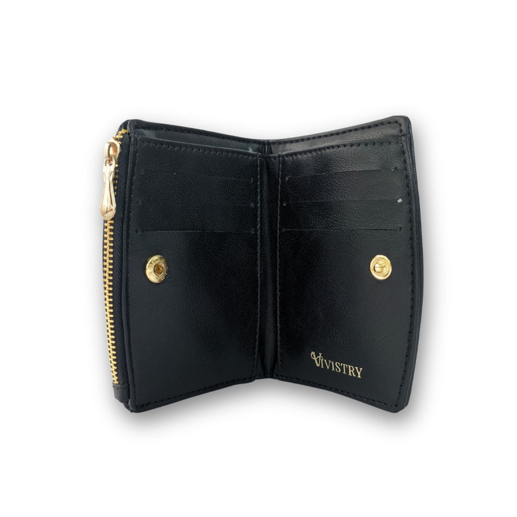 Compact Bi-Fold Wallet – Classic Black