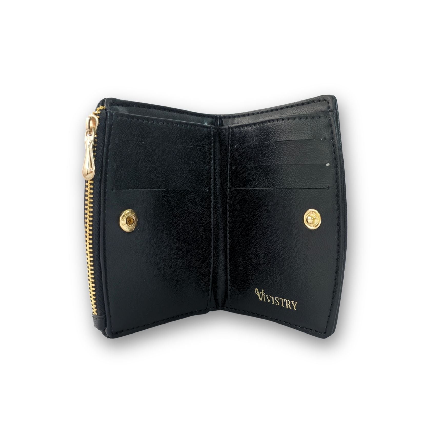 Compact Bi-Fold Wallet – Classic Black