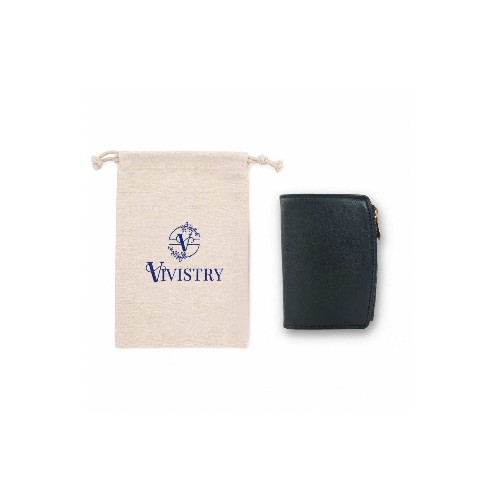 Compact Bi-Fold Wallet – Classic Black