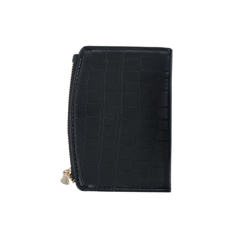Compact Bi-Fold Wallet – Croco Black