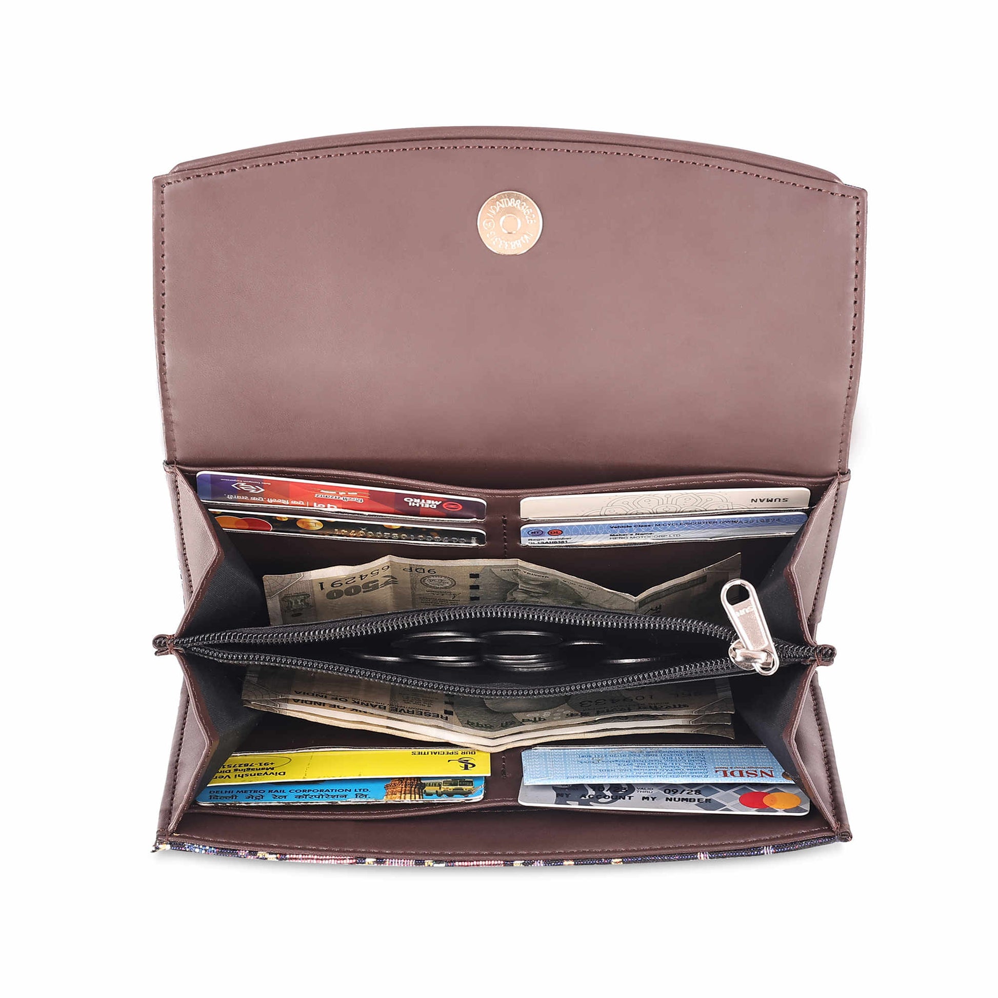 Geometric Galaxy Women’s Printed Flap Wallet - Vivistry