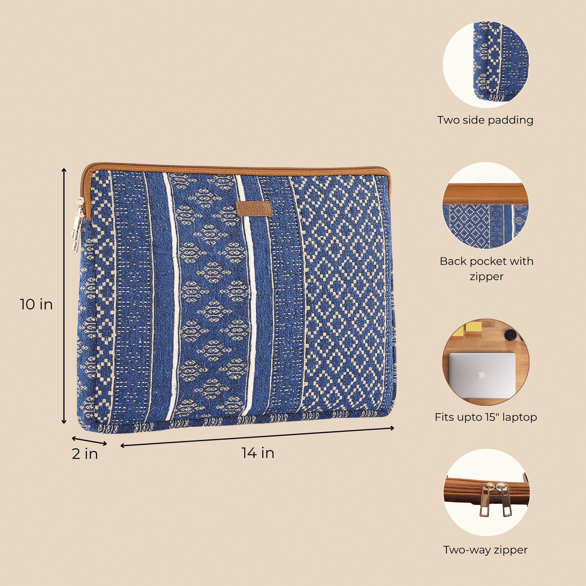 Indigo Drift Laptop Sleeve - Vivistry