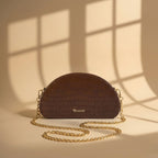 D-Shaped Sling Bag - Mocha