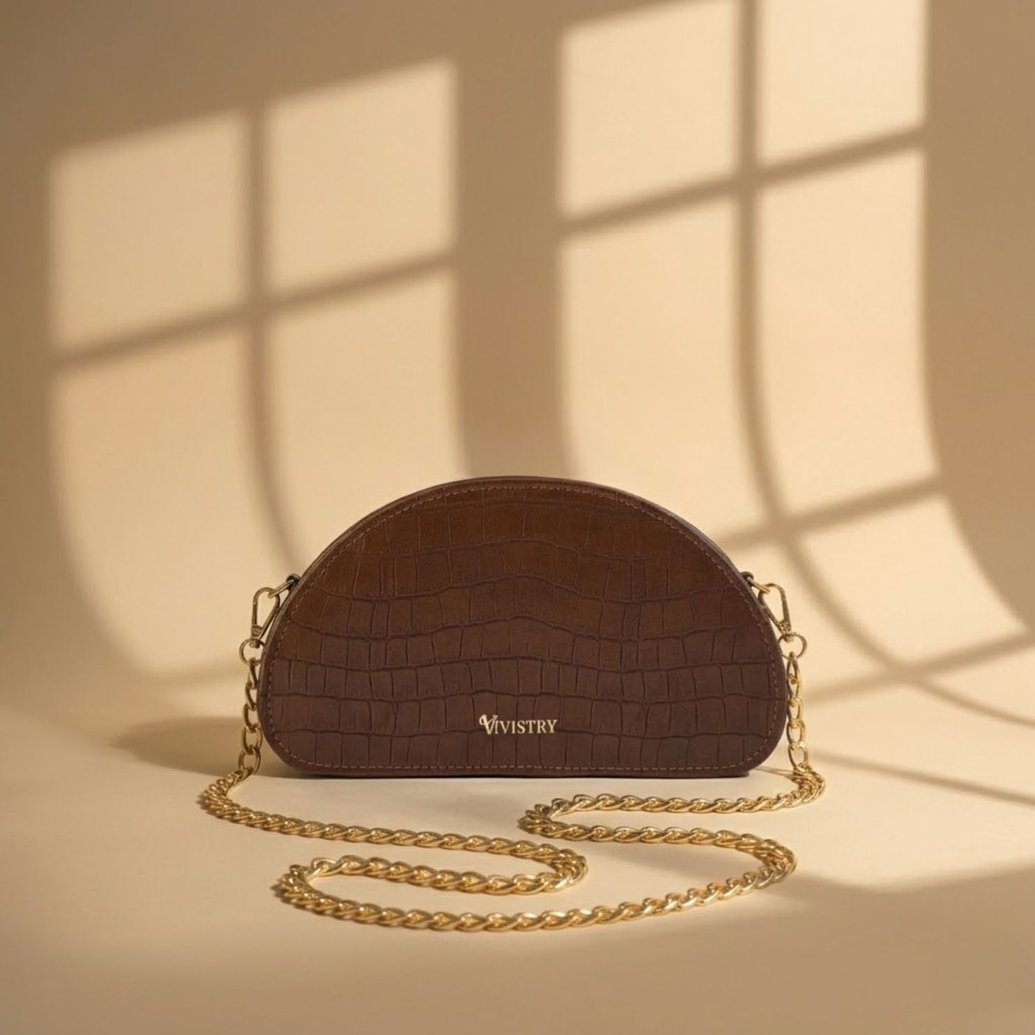 D-Shaped Sling Bag - Mocha