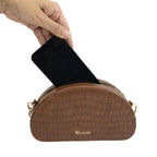 D-Shaped Sling Bag - Mocha